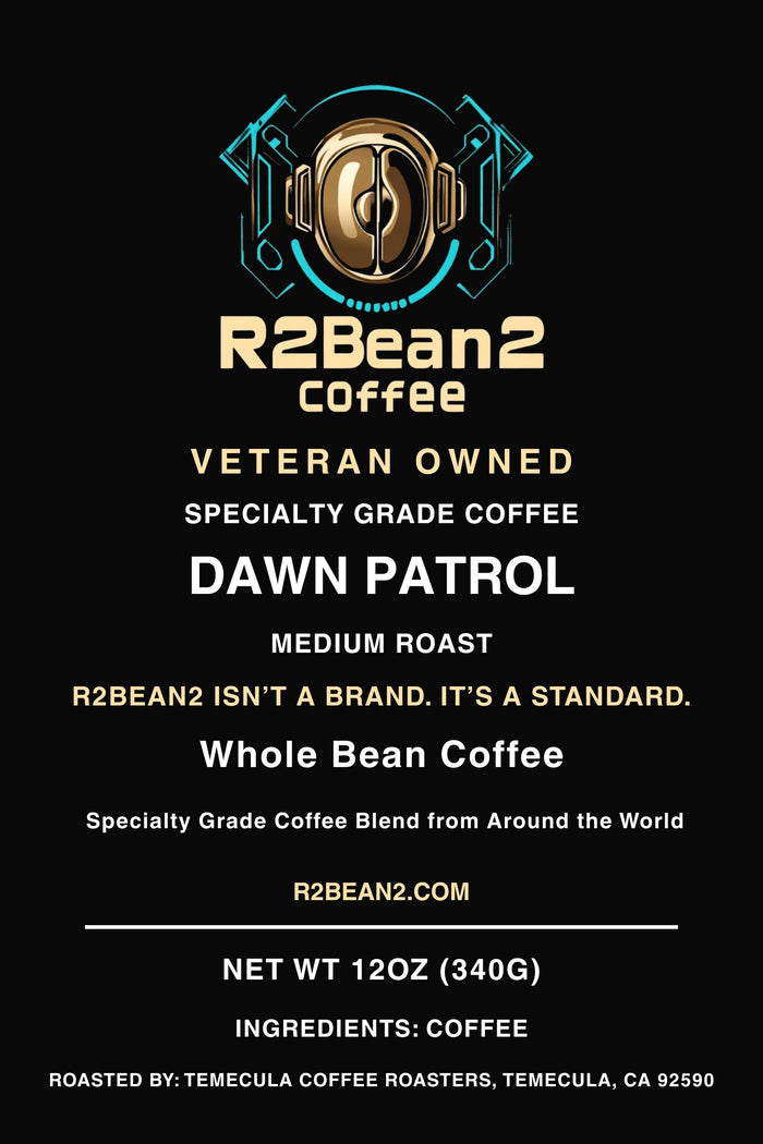 R2Bean2 Coffee Dawn Patrol medium roast 12oz bag, US range