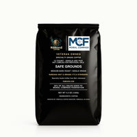R2Bean2 Coffee Safe Grounds medium-dark roast 12oz whole bean, 20 percent supports The Moral Compass Foundation
