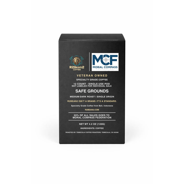R2Bean2 Coffee Safe Grounds coffee cups 12 pack, supporting The Moral Compass Foundation