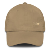 R2Bean2 Coffee The Lid MK2 cap in khaki with embroidered R2Bean2 logo