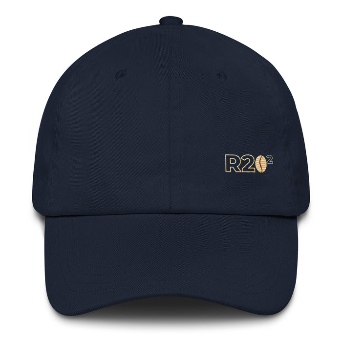R2Bean2 Coffee The Lid MK2 cap in navy blue with embroidered R2Bean2 logo