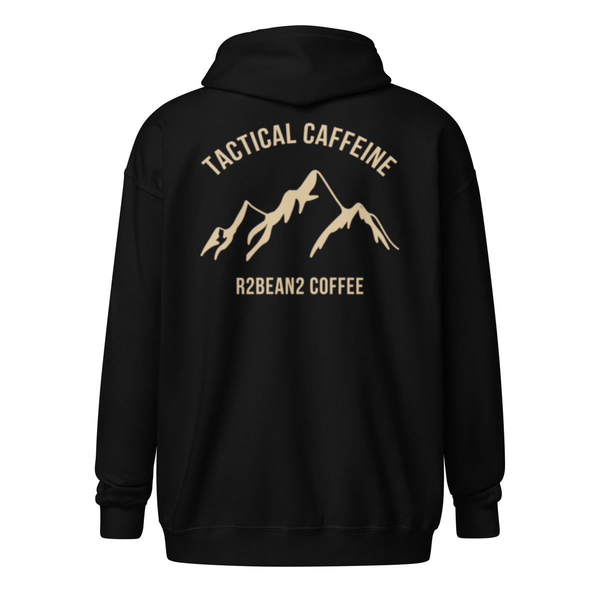 R2Bean2 Coffee Tactical Caffeine zip hoodie, veteran owned UK speciality coffee brand apparel