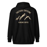 R2Bean2 Coffee Tactical Caffeine zip hoodie, veteran owned UK speciality coffee brand apparel