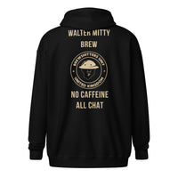R2Bean2 Coffee Walter Mitty Brew zip hoodie, veteran owned UK speciality coffee brand apparel