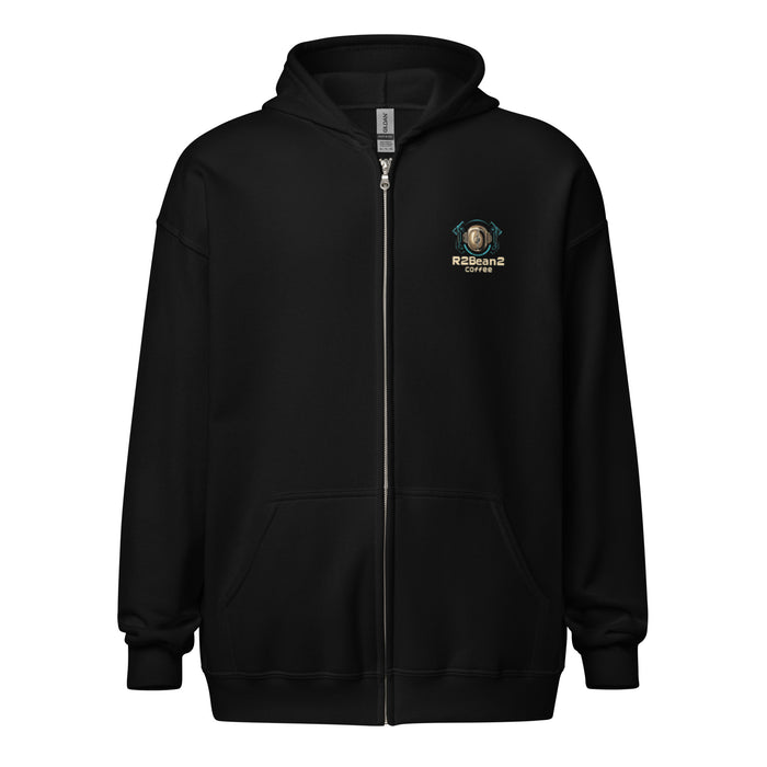 R2Bean2 Coffee Walter Mitty Brew zip hoodie, veteran owned UK speciality coffee brand apparel