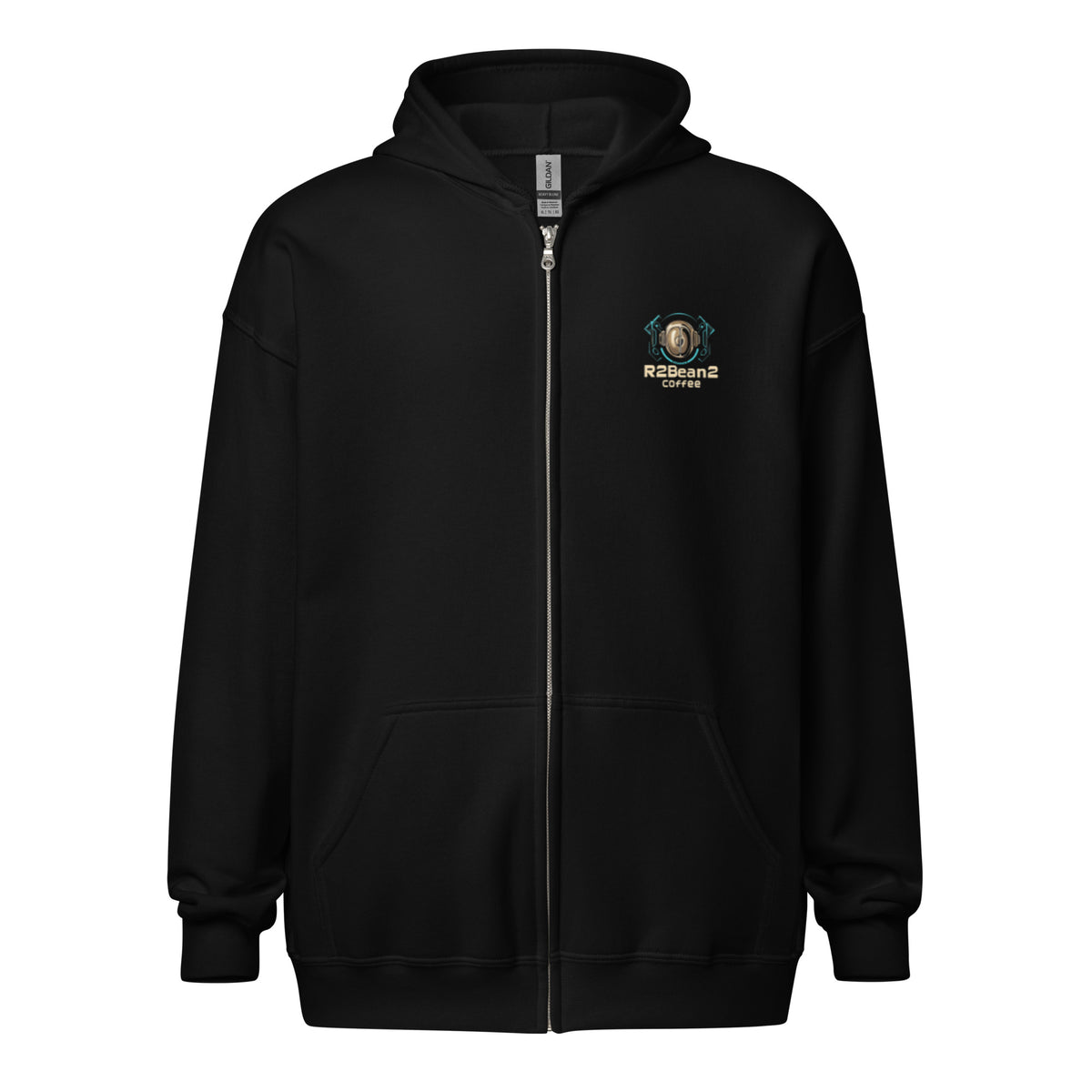R2Bean2 Coffee Airborne Brew Arnhem zip hoodie, vintage WWII airborne artwork, veteran owned UK coffee brand