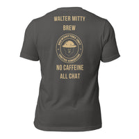R2Bean2 Coffee Walter Mitty Brew t-shirt, veteran owned UK speciality coffee brand apparel