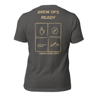 R2Bean2 Coffee Brew Ops Ready t-shirt, veteran owned UK speciality coffee brand apparel