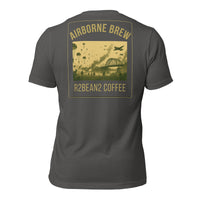 R2Bean2 Coffee Airborne Brew Arnhem t-shirt, vintage WWII airborne artwork, veteran owned UK coffee brand