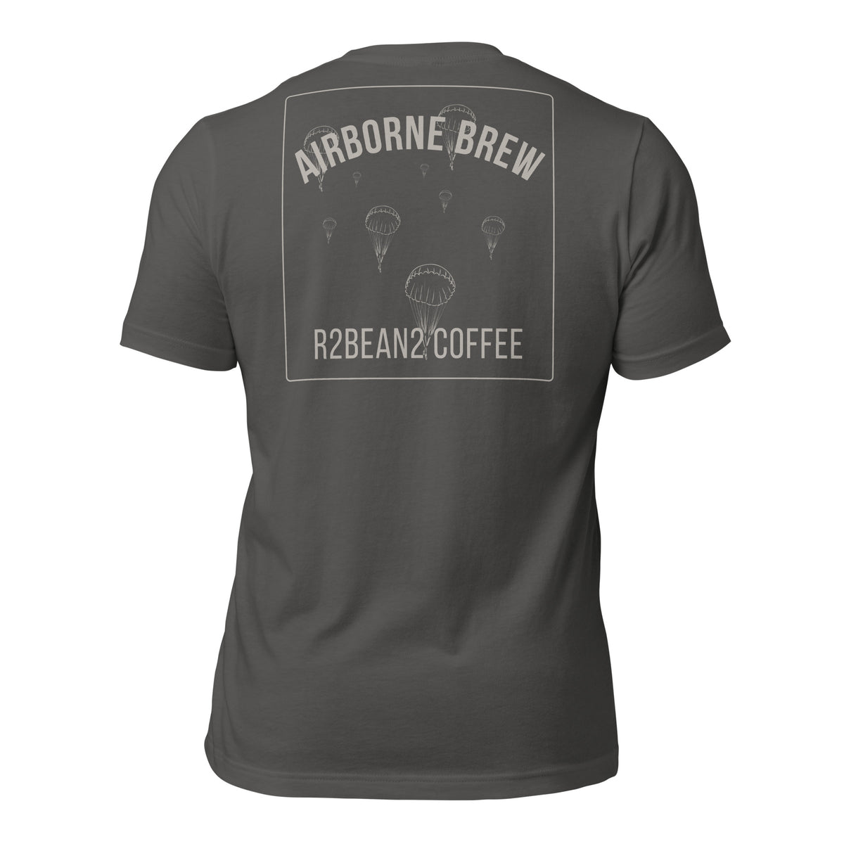 R2Bean2 Coffee Airborne Brew Para Drop t-shirt, vintage WWII parachute drop artwork