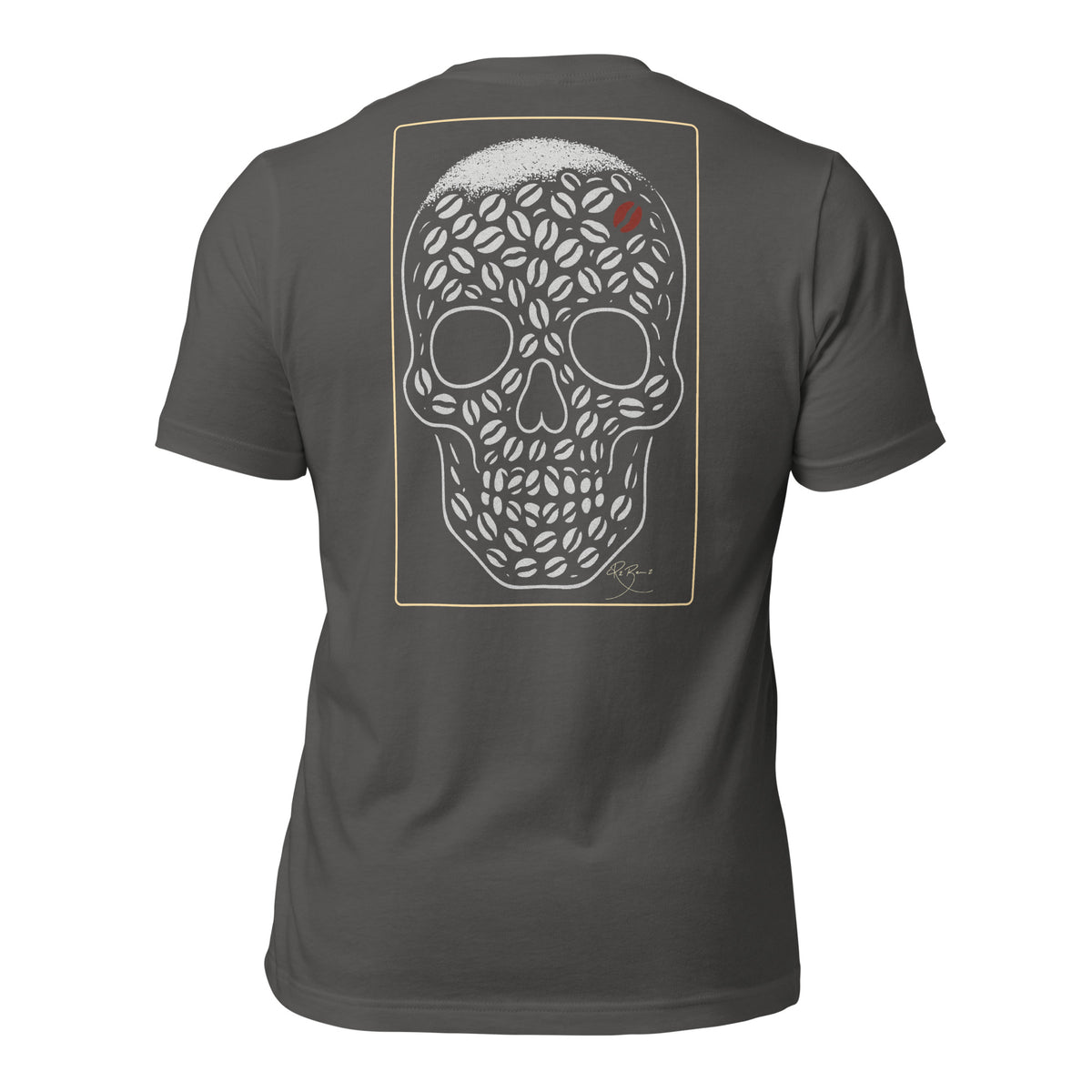 R2Bean2 Coffee The Marked Bean t-shirt, minimal Standard Issue mark design