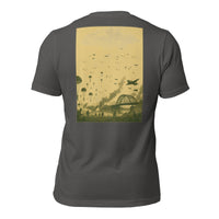R2Bean2 Coffee Arnhem Drop t-shirt, vintage wartime artwork rooted in the battle of Arnhem