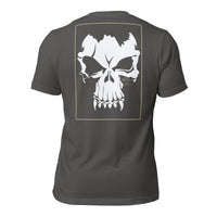 R2Bean2 Coffee Dead Set t-shirt, high contrast skull artwork, veteran owned UK coffee brand