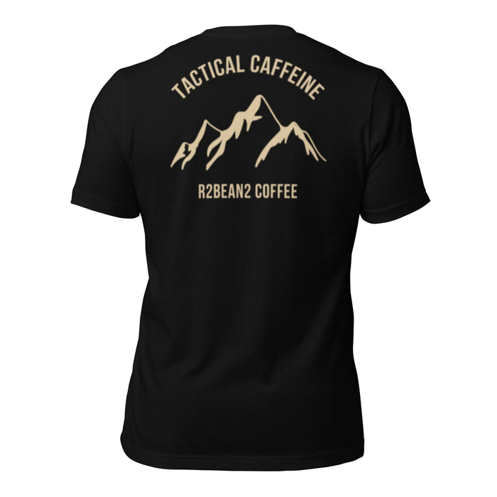 R2Bean2 Coffee Tactical Caffeine t-shirt, veteran owned UK speciality coffee brand apparel