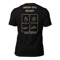 R2Bean2 Coffee Brew Ops Ready t-shirt, veteran owned UK speciality coffee brand apparel