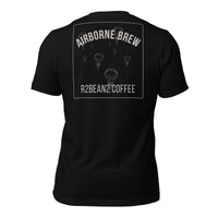 R2Bean2 Coffee Airborne Brew Para Drop t-shirt, vintage WWII parachute drop artwork