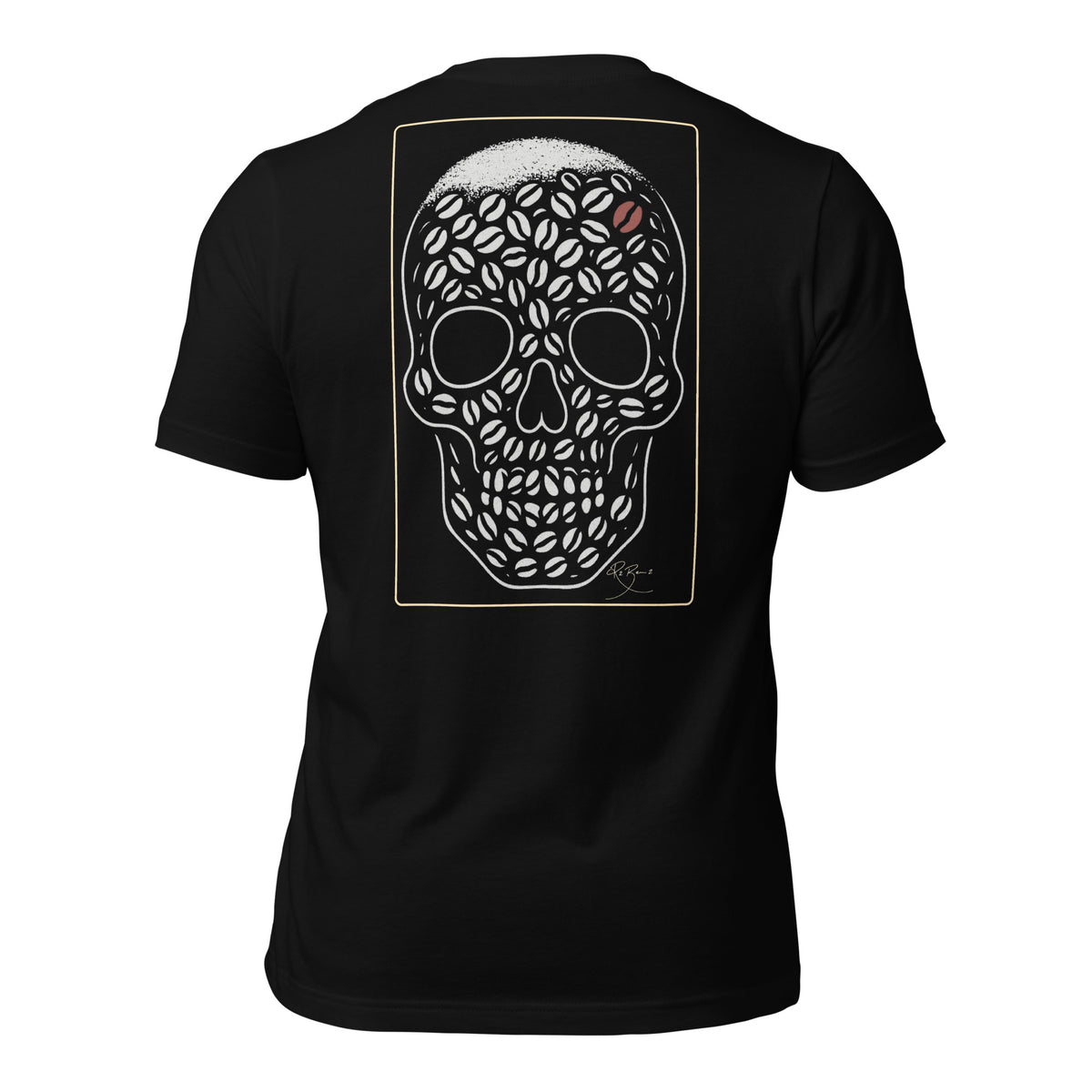 R2Bean2 Coffee The Marked Bean t-shirt, minimal Standard Issue mark design