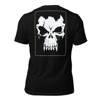 R2Bean2 Coffee Dead Set t-shirt, high contrast skull artwork, veteran owned UK coffee brand