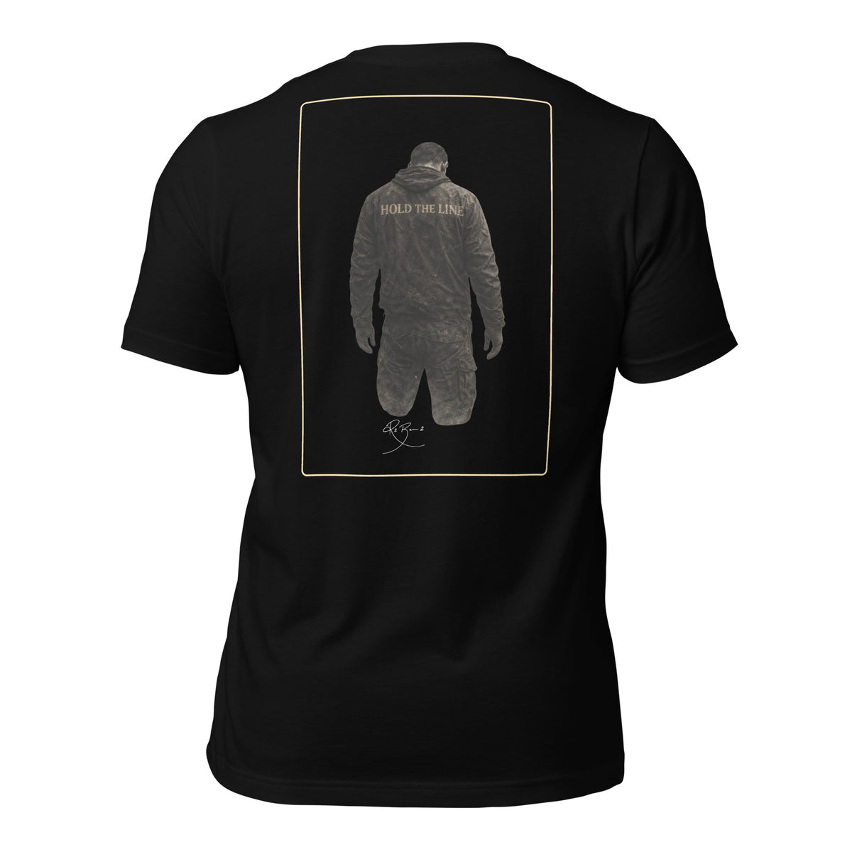R2Bean2 Coffee Hold the Line t-shirt, tribute to resilience and doing the job properly