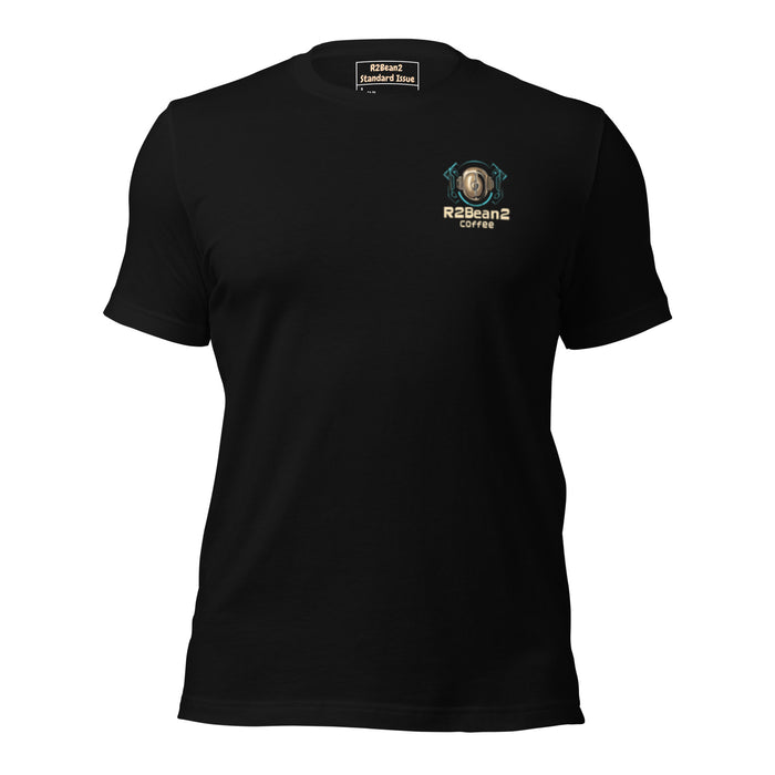 R2Bean2 Coffee T'was the Coffee m'lord t-shirt, renaissance style portrait with coffee humour