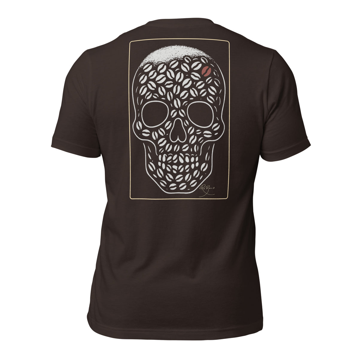 R2Bean2 Coffee The Marked Bean t-shirt, minimal Standard Issue mark design