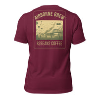 R2Bean2 Coffee Airborne Brew Arnhem t-shirt, vintage WWII airborne artwork, veteran owned UK coffee brand