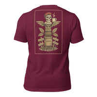 R2Bean2 Coffee Totem of Origins t-shirt, design referencing coffee growing regions and routes