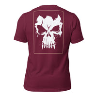 R2Bean2 Coffee Dead Set t-shirt, high contrast skull artwork, veteran owned UK coffee brand