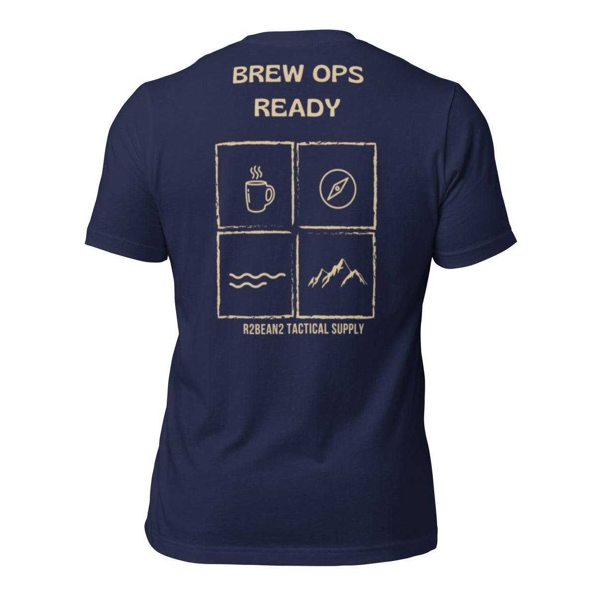 R2Bean2 Coffee Brew Ops Ready t-shirt, veteran owned UK speciality coffee brand apparel