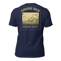 R2Bean2 Coffee Airborne Brew Arnhem t-shirt, vintage WWII airborne artwork, veteran owned UK coffee brand