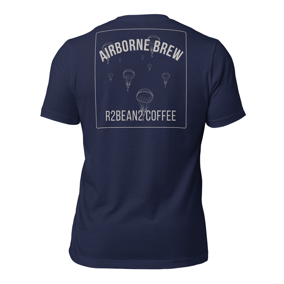 R2Bean2 Coffee Airborne Brew Para Drop t-shirt, vintage WWII parachute drop artwork